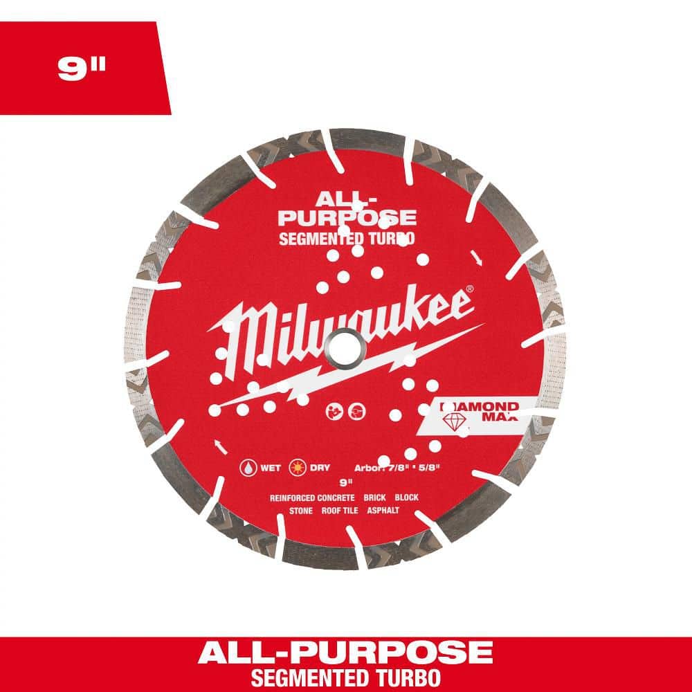 Milwaukee 9 in. Diamond Universal Segmented Blade (1)