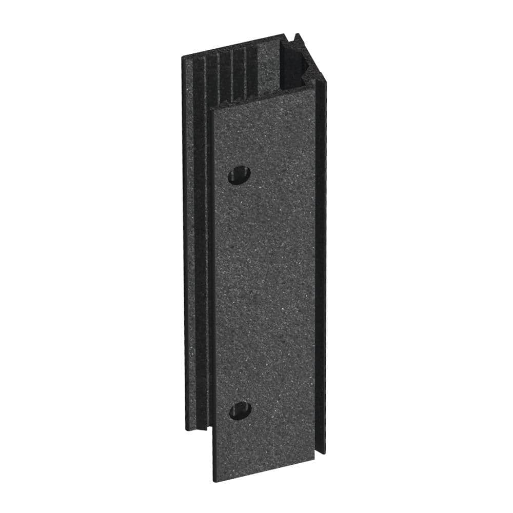 PEAK Modular Fencing Matte Black Aluminum 1x6 Wood Board Bracket for an Outdoor Privacy Fence System (2)