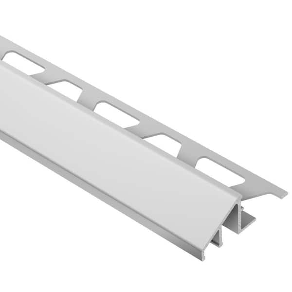 Schluter Reno-U Satin Anodized Aluminum 1/2 in. x 8 ft. 2-1/2 in. Metal Reducer Tile Edging Trim