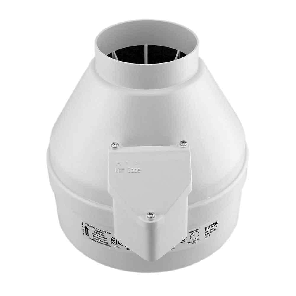 Spruce RV125 110 CFM 4 in. Inlet and Outlet Inline Ventilation Fan in White (3)