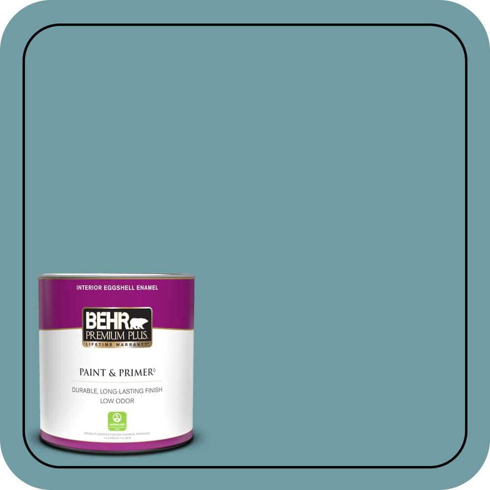 BEHR PREMIUM PLUS 1 qt. #PPU13-07 Voyage Eggshell Enamel Low Odor Interior Paint & Primer (1)
