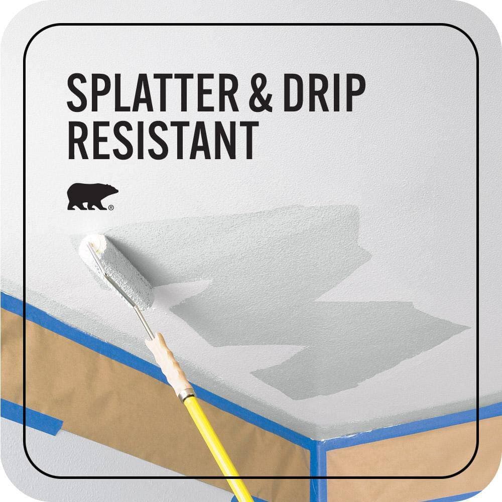 BEHR PREMIUM PLUS 1 gal. #N450-1 Evaporation Ceiling Flat Interior Paint & Primer (4)