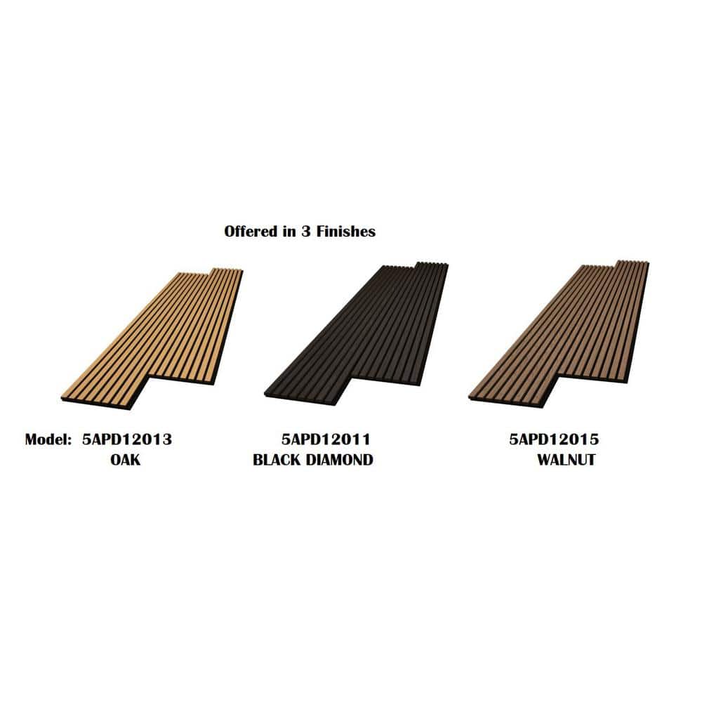 American Pro Decor 1 in. x 2-1/8 ft. x 8 ft. Slatted Acoustic Oak Interlocking Decorative Wall Paneling 2-pieces (16.54 sq.ft. /pack) (3)