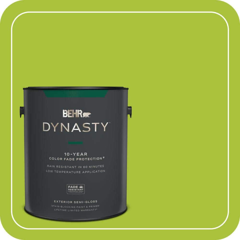 BEHR DYNASTY 1 gal. #S-G-410 Green Crush Semi-Gloss Exterior Stain-Blocking Paint & Primer