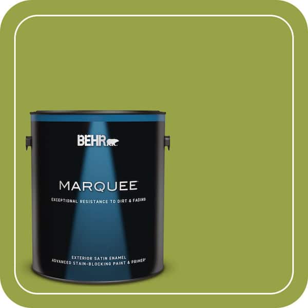 BEHR MARQUEE 1 gal. #P360-6 Fresh Apple Satin Enamel Exterior Paint & Primer (2)