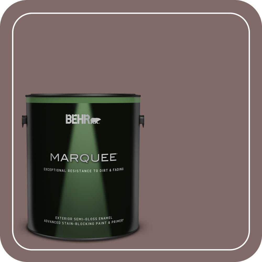 BEHR MARQUEE 1 gal. #MQ1-41 Autumn Ashes Semi-Gloss Enamel Exterior Paint & Primer