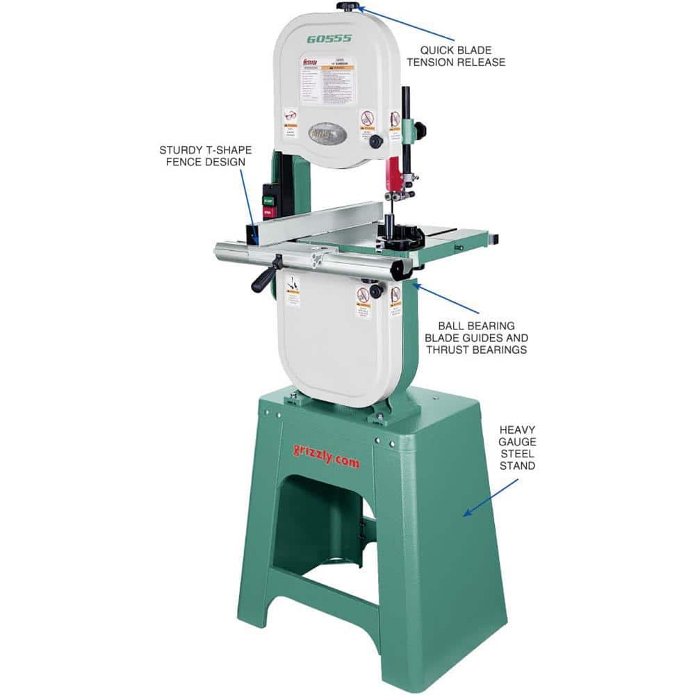 Grizzly Industrial 14 in. 1 HP Bandsaw (3)