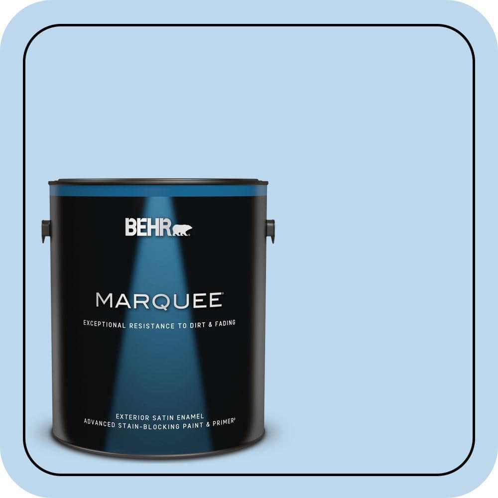BEHR MARQUEE 1 gal. #P520-1 First Rain Satin Enamel Exterior Paint & Primer