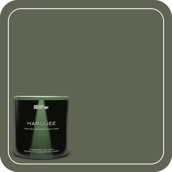 BEHR MARQUEE 1 qt. #N390-7 Cypress Vine Semi-Gloss Enamel Exterior Paint & Primer (2)