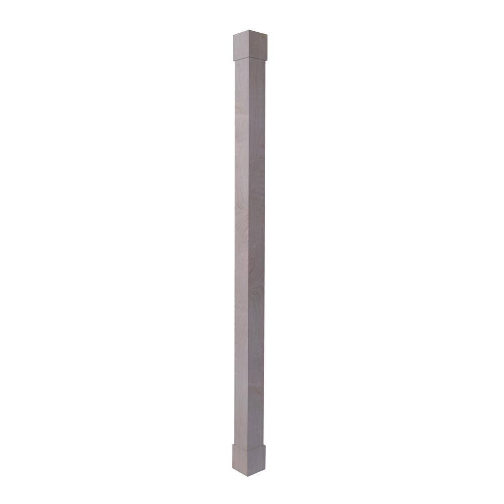 Ornamental Mouldings 5.625 in. D x 5.6875 in. W x 104 in. L Unfinished Natural Soft Maple Lally Column Wrap (3)