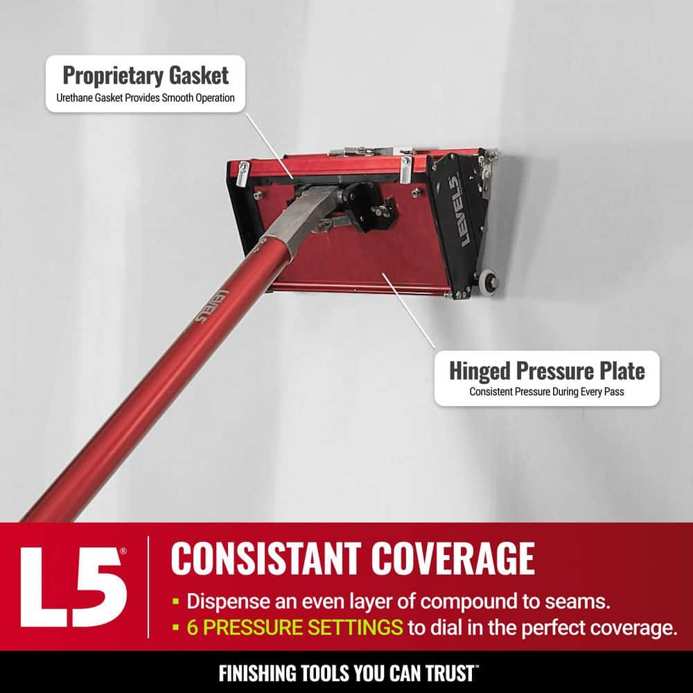 Level 5 12 in. Drywall Compound Mega Flat Box (3)