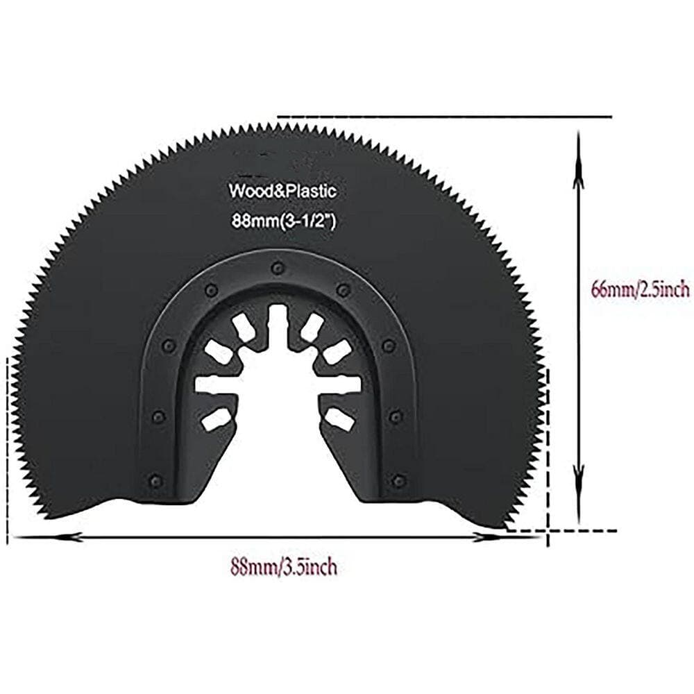 Unbranded 3-1/2 Inch High Carbon Steel Oscillating Saw Blades with Quick Release for Cutting Wood Plastic Soft Metal (7-Pack) (2)