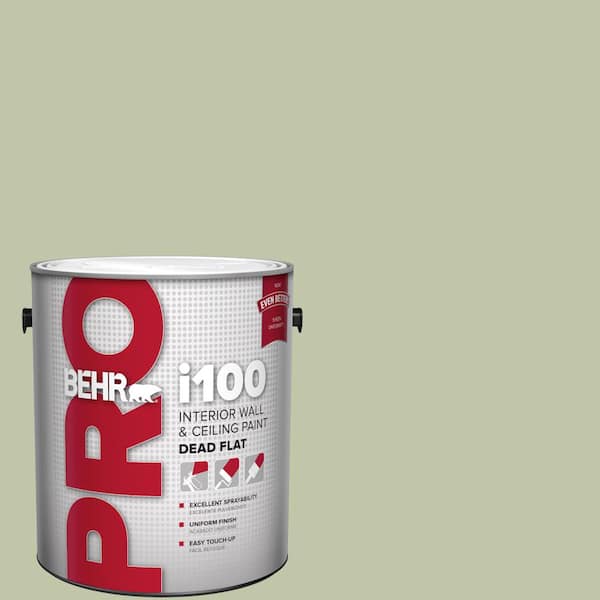 BEHR PRO 1 gal. #PPU10-08 Minted Lemon Dead Flat Interior Paint (2)
