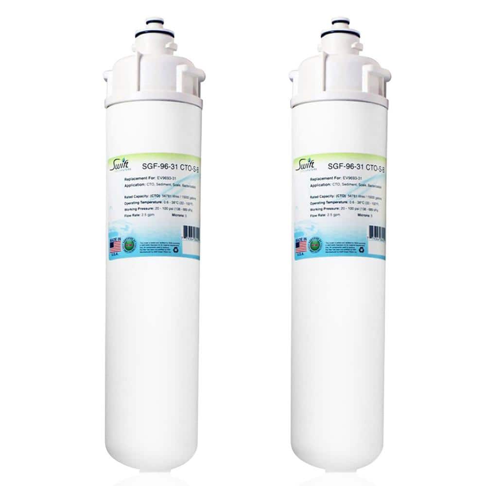 Swift Green Filters SGF-96-31 CTO-S-B Compatible Commercial Water Filter for EV9693-31,9655-11,9693-21, Made in USA (2 Pack). (1)