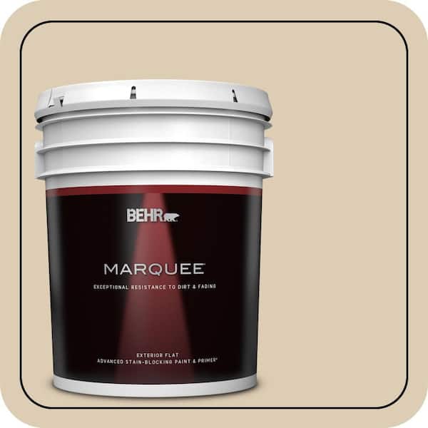 BEHR MARQUEE 5 gal. #QE-27 Estate Limestone Flat Exterior Paint & Primer (2)