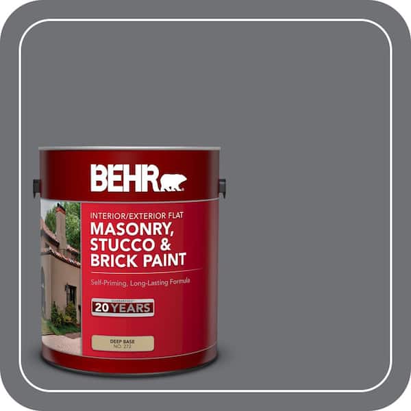 BEHR 1 gal. #PPU18-3 Antique Tin Flat Interior/Exterior Masonry, Stucco and Brick Paint (2)