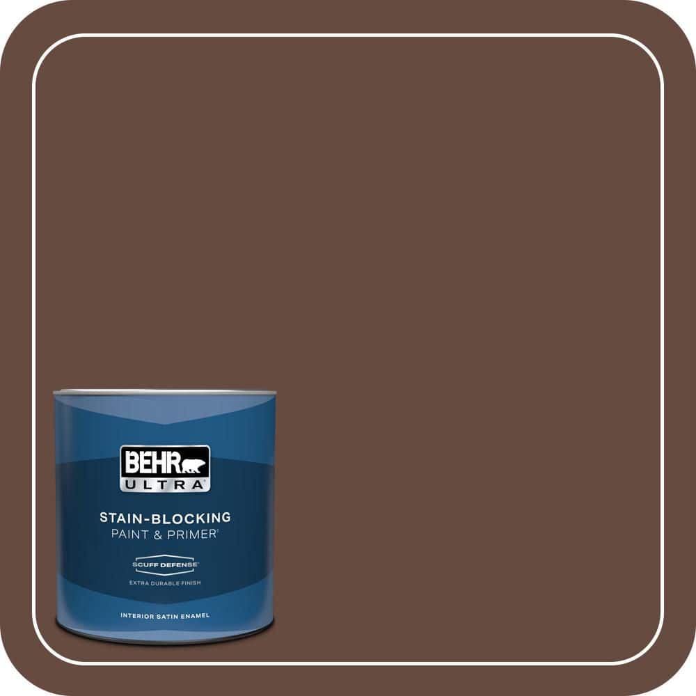 BEHR ULTRA 1 qt. #QE-16 Earth Chicory Extra Durable Satin Enamel Interior Paint & Primer