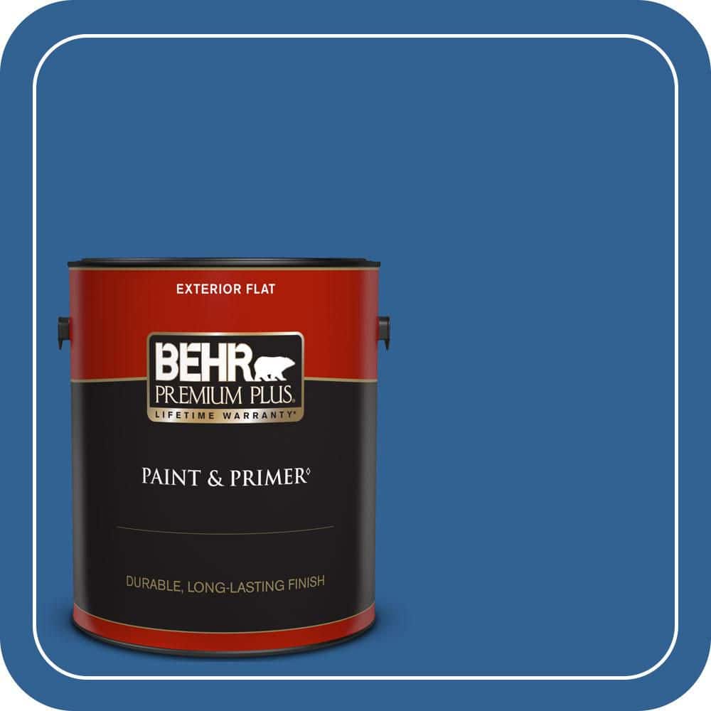 BEHR PREMIUM PLUS 1 gal. #S-G-580 Running Water Flat Exterior Paint & Primer (1)