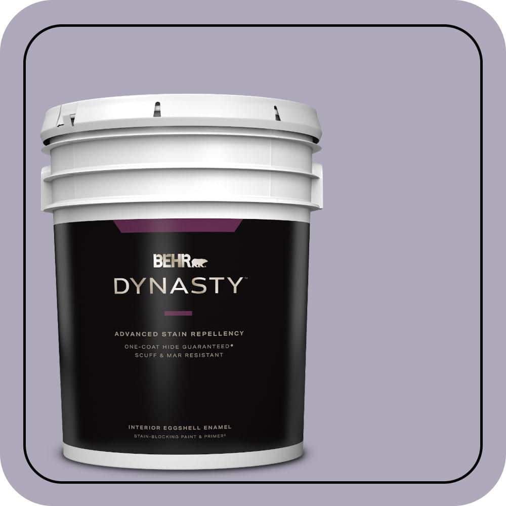 BEHR DYNASTY 5 gal. #650E-3 Plum Blossom Eggshell Enamel Interior Stain-Blocking Paint & Primer
