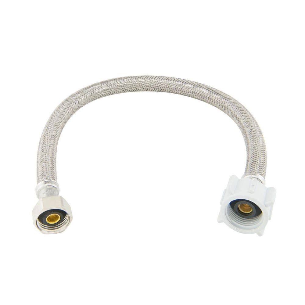BrassCraft 1/2 in. FIP x 7/8 in. Ballcock Nut x 16 in. Braided Polymer Toilet Supply Line (2)