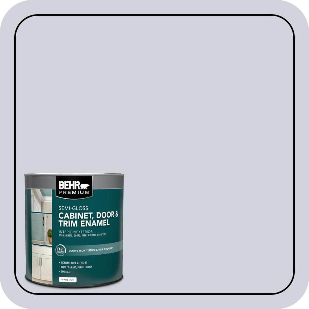 BEHR PREMIUM 1 qt. #S550-1 Blueberry Whip Semi-Gloss Enamel Interior/Exterior Cabinet, Door & Trim Paint