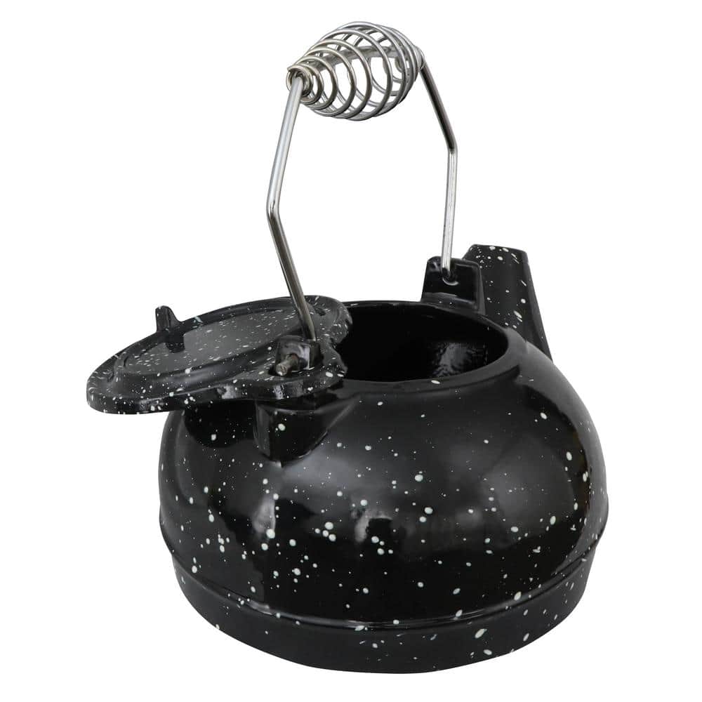 Ashley Hearth Products 3 qt. Enameled Porcelain Steamer Kettle - Black with White Speckles (2)