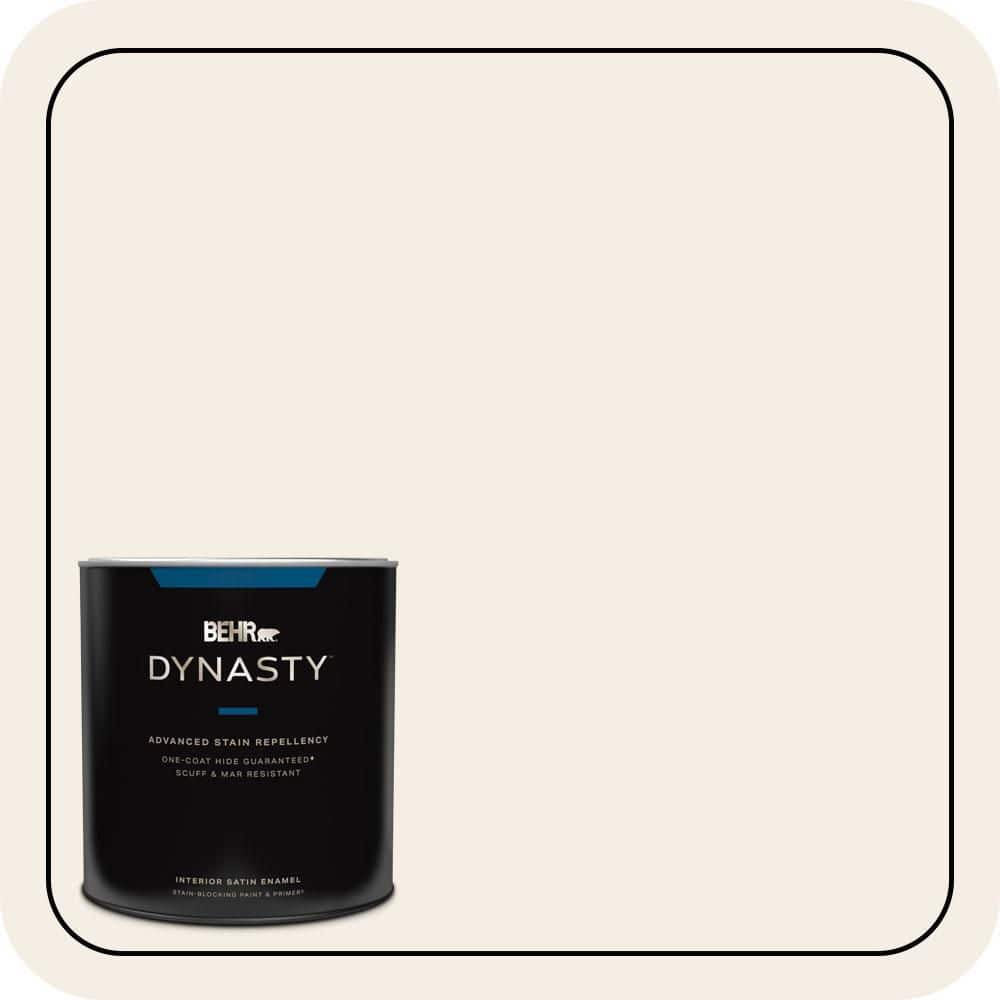 BEHR DYNASTY 1 qt. #PPH-18 Marshmallow Satin Enamel Interior Stain-Blocking Paint & Primer