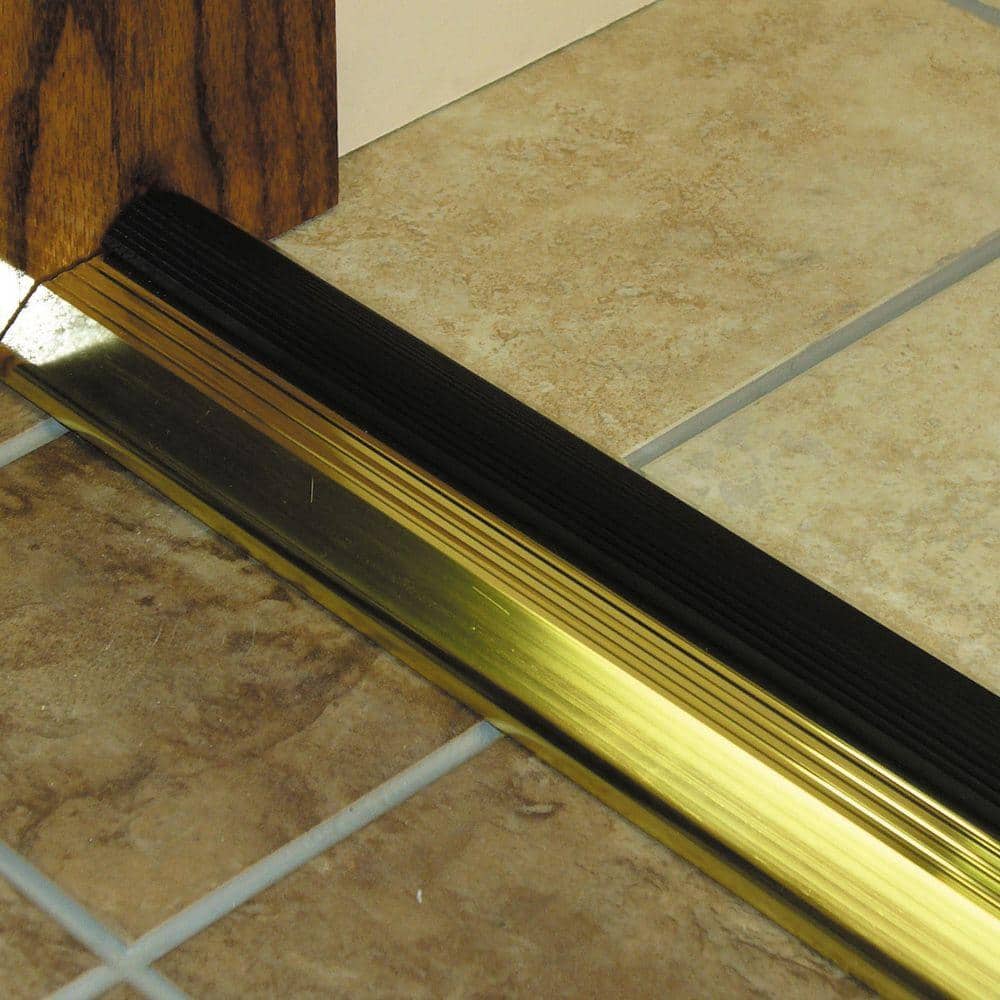 M-D Building Products Deluxe High 3-3/4 in. x 47-1/2 in. Aluminum Threshold with Vinyl Seal (2)