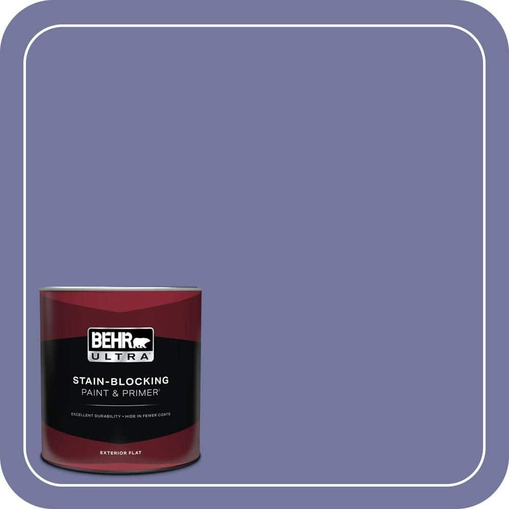 BEHR ULTRA 1 qt. #630D-6 Palace Purple Flat Exterior Paint & Primer