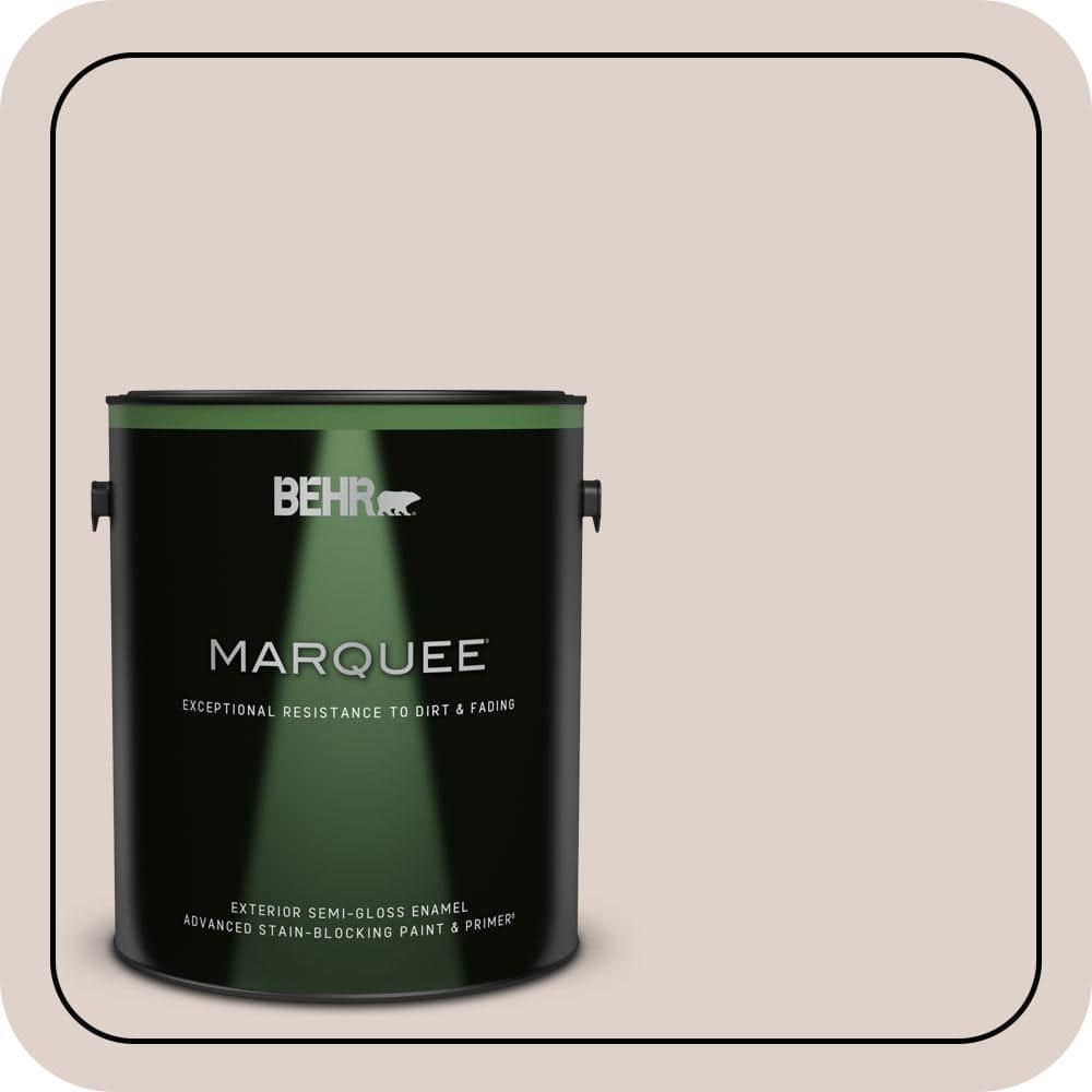 BEHR MARQUEE 1 gal. #N150-1 Mocha Ice Semi-Gloss Enamel Exterior Paint & Primer (2)