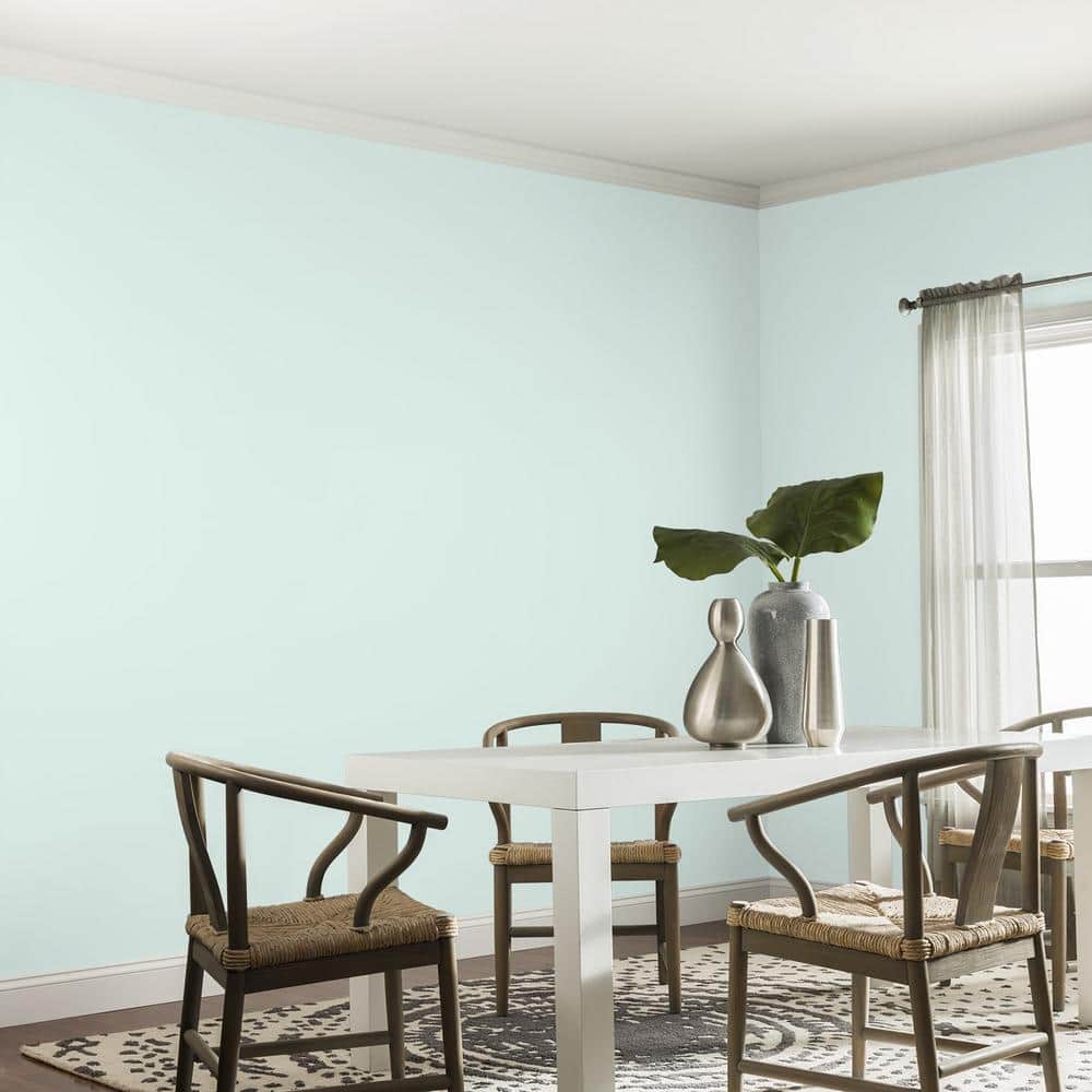 Glidden Premium 1 gal. PPG1137-3 Waterscape Eggshell Interior Latex Paint (4)