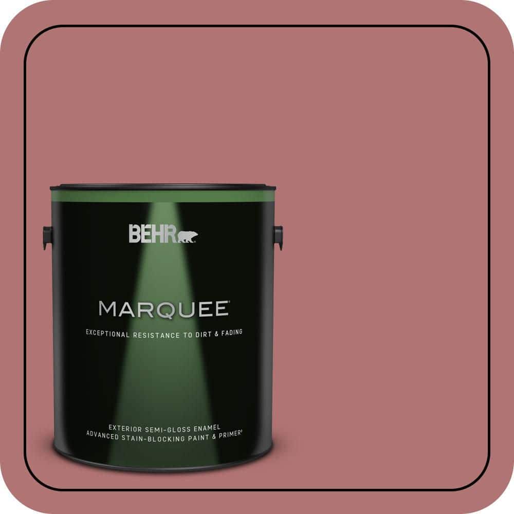BEHR MARQUEE 1 gal. #S140-5 Red Gerbera Semi-Gloss Enamel Exterior Paint & Primer