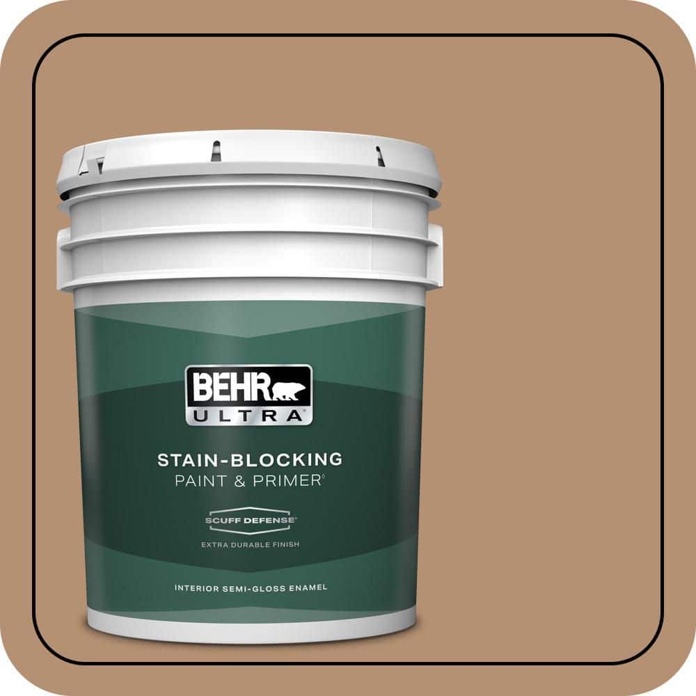 BEHR ULTRA 5 gal. #S240-5 Poncho Extra Durable Semi-Gloss Enamel Interior Paint & Primer