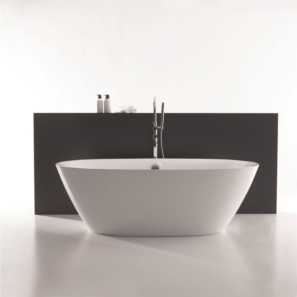 Empava 71 in. Acrylic Flatbottom Double Ended Freestanding Soaking Bathtub in White with Polished Chrome Overflow and Drain (2)