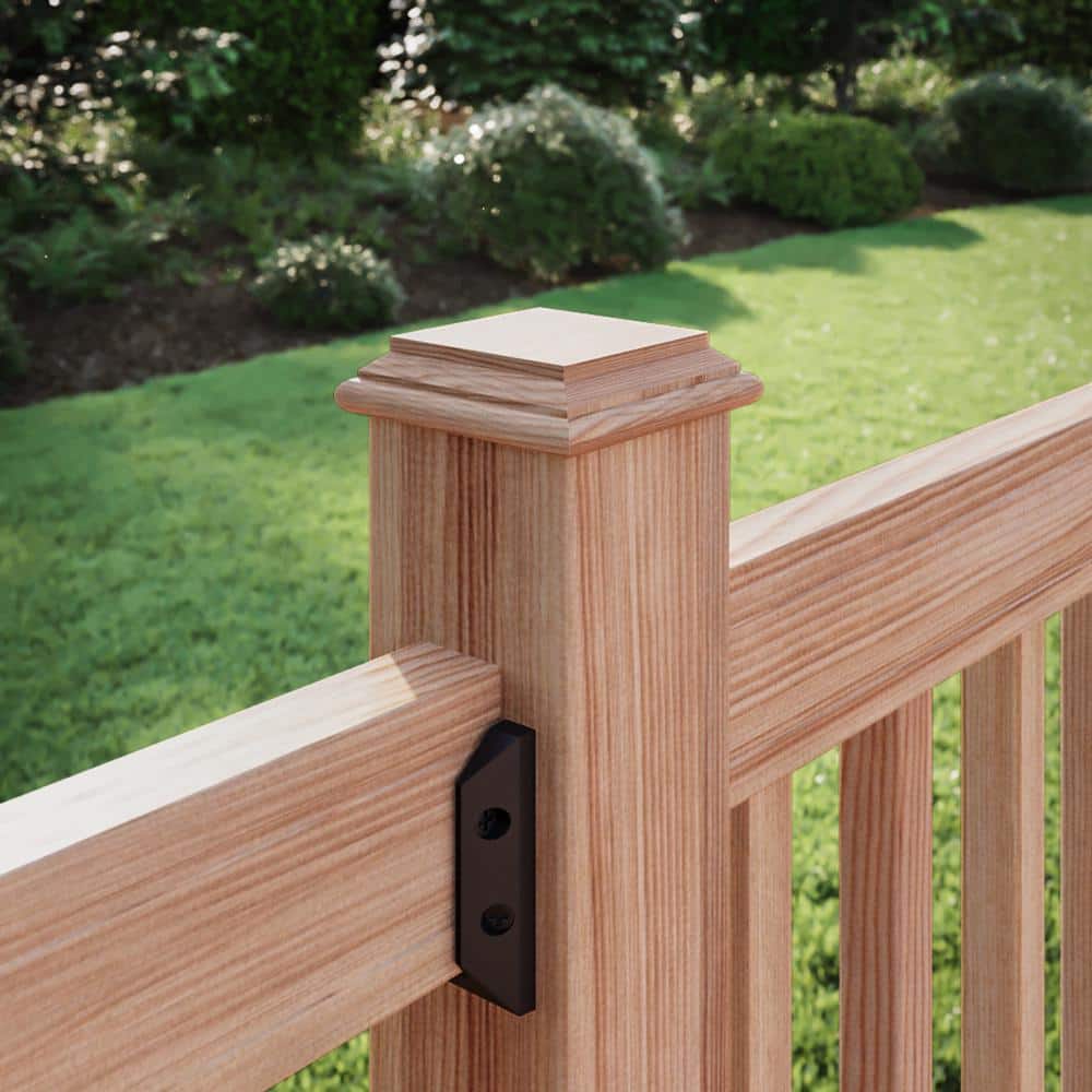 Deckorators 4 in. x 4 in. Hatteras Castine Cedar Wood - No Hole Post Cap (2)