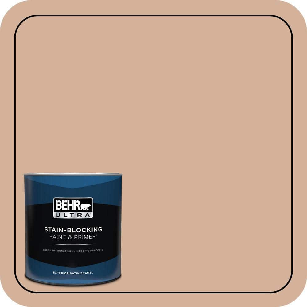 BEHR ULTRA 1 qt. #S210-3 Sweet Tea Satin Enamel Exterior Paint & Primer