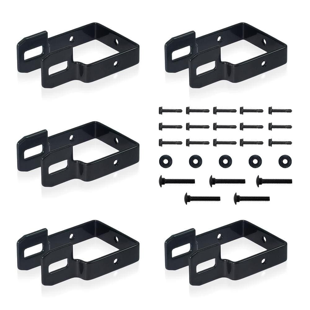Fencer Wire Heavy Duty Metal Steel Bracket Connector for Fence Panel and Post Connection (Pack of 5) (1)