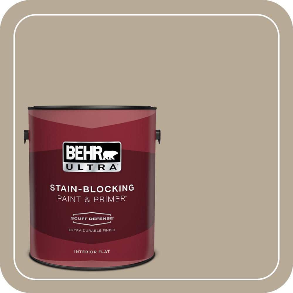 BEHR ULTRA 1 gal. #MQ2-20 Safari Chic Extra Durable Flat Interior Paint & Primer