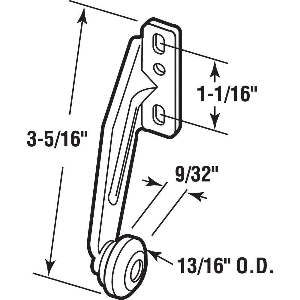 Prime-Line 13/16 in., Right Hand Drawer Track Roller (2)