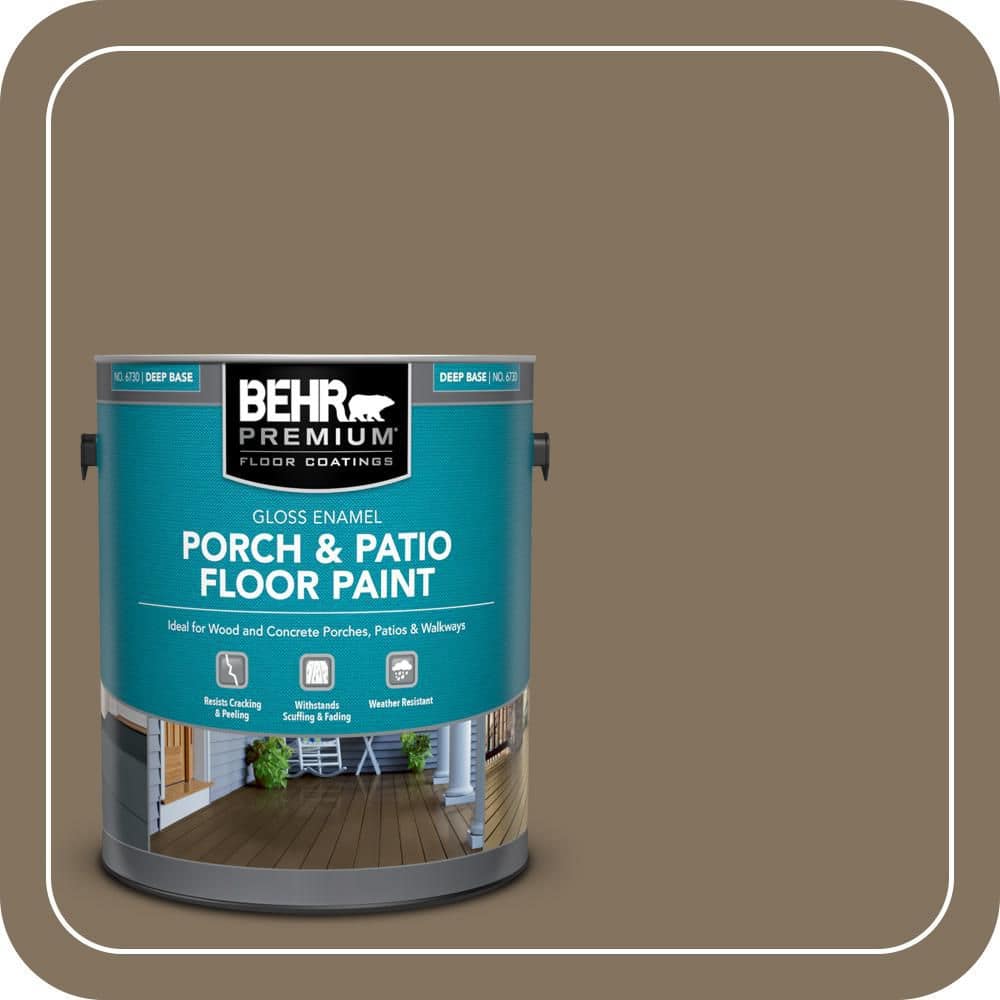 BEHR PREMIUM 1 gal. #BXC-05 Mudslide Gloss Enamel Interior/Exterior Porch and Patio Floor Paint