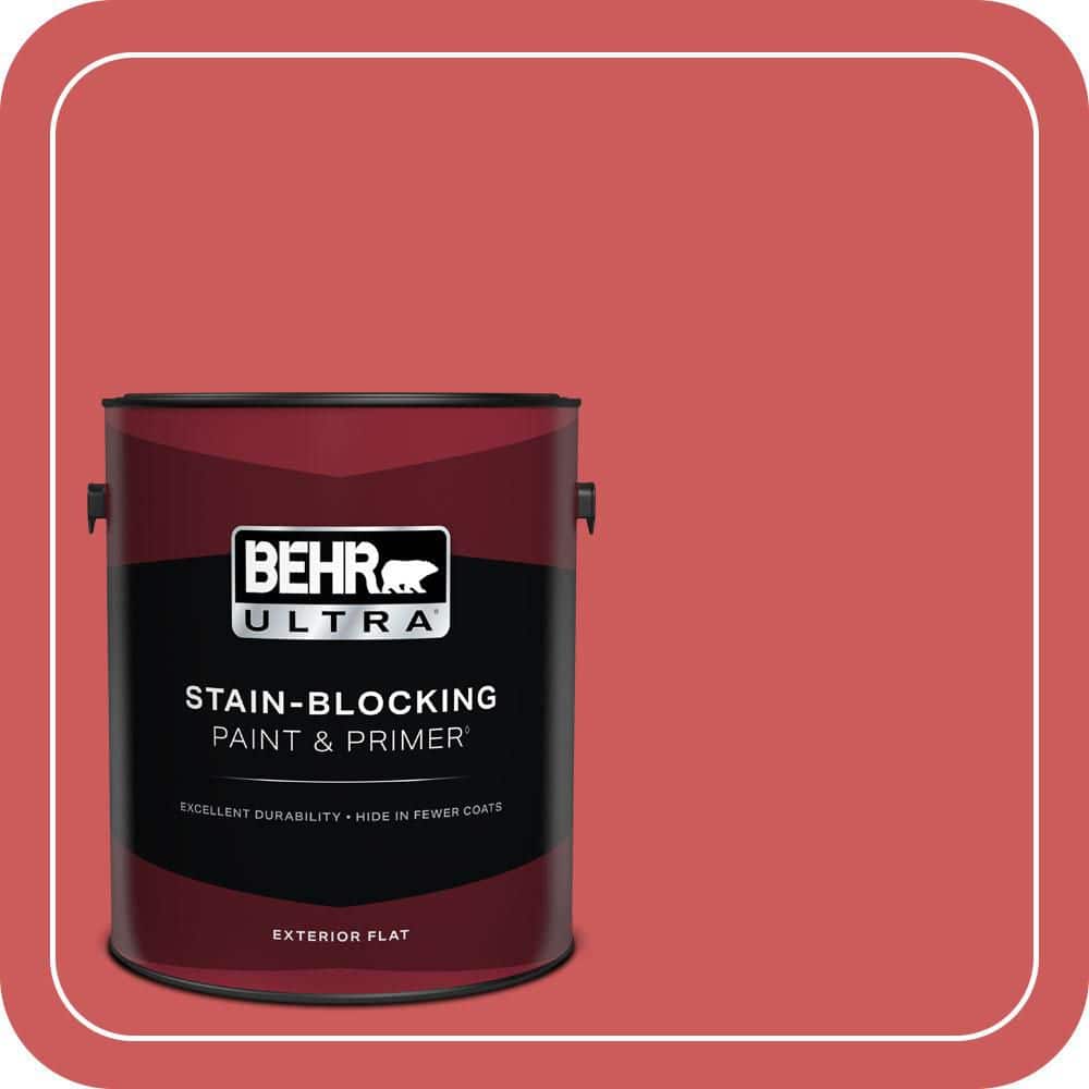 BEHR ULTRA 1 gal. #P160-5 Pinkadelic Flat Exterior Paint & Primer