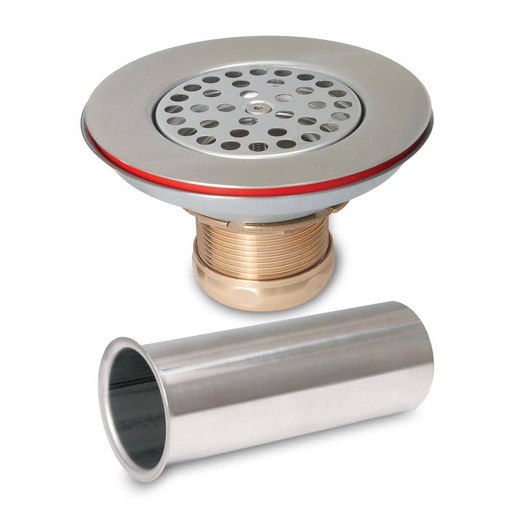 KEENEY Stainless Steel Commercial Wide Top Sink Strainer and Tailpiece