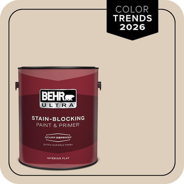 BEHR ULTRA 1 gal. #MQ3-11 Dainty Lace Extra Durable Flat Interior Paint & Primer (2)