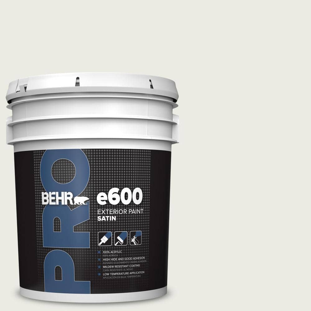 BEHR PRO 5 gal. #PPU24-14 White Moderne Satin Enamel Exterior Paint