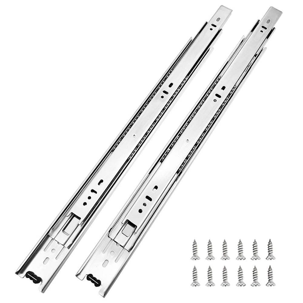Numhew 6-Pair 14 in. Cabinet Drawer Slides, 3-Section Full Extension Ball Bearing Side Mount Drawer Slides (1)