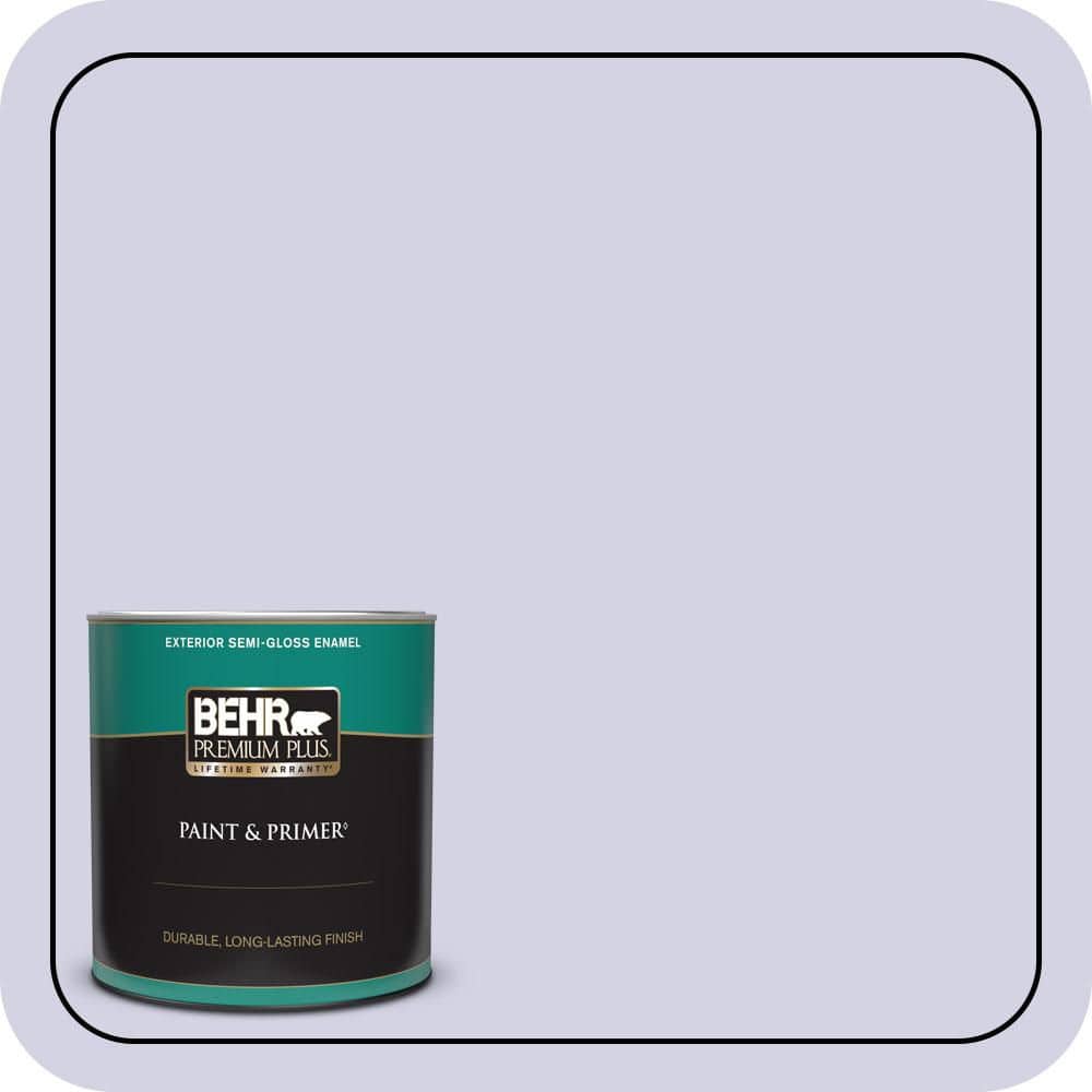 BEHR PREMIUM PLUS 1 qt. #M550-2 Lavender Memory Semi-Gloss Enamel Exterior Paint & Primer