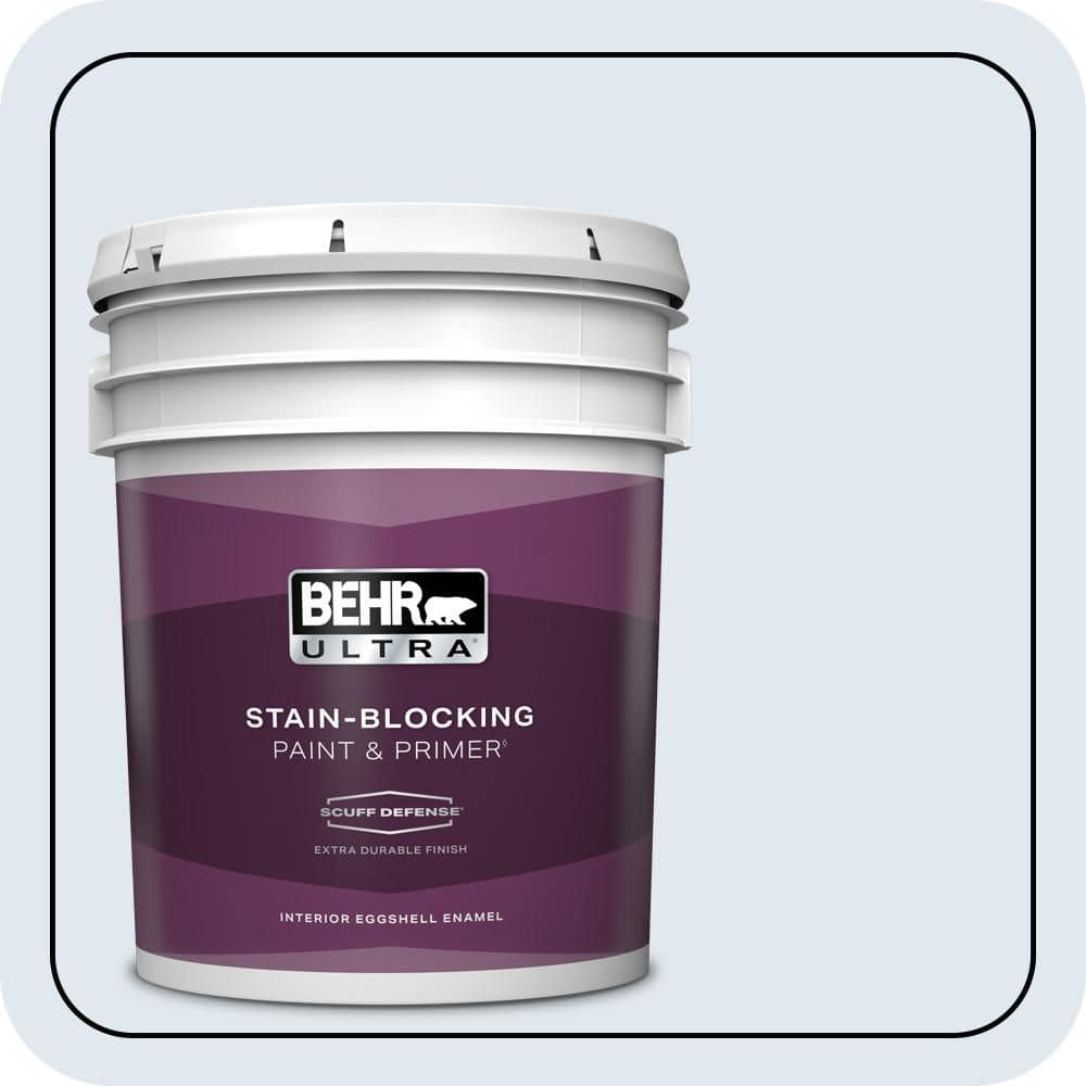 BEHR ULTRA 5 gal. #M540-1 Bellflower Blue Extra Durable Eggshell Enamel Interior Paint & Primer