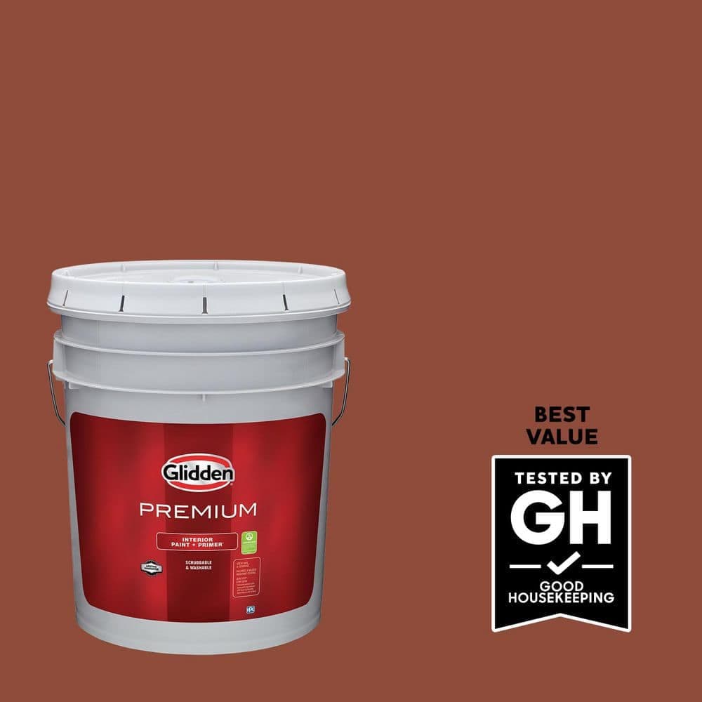 Glidden Premium 5 gal. PPG1067-7 Burled Redwood Eggshell Interior Latex Paint