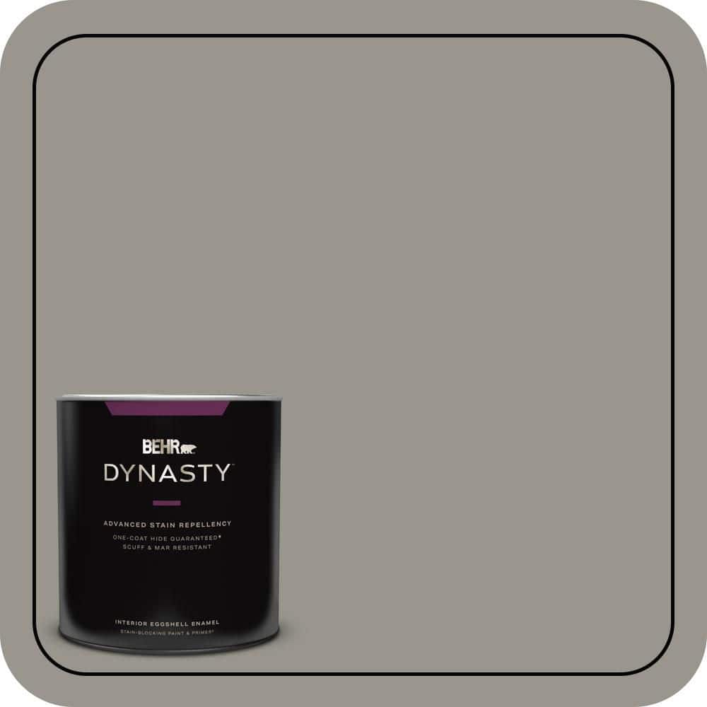 BEHR DYNASTY 1 qt. #N360-4 Battleship Gray One-Coat Hide Eggshell Enamel Interior Stain-Blocking Paint and Primer