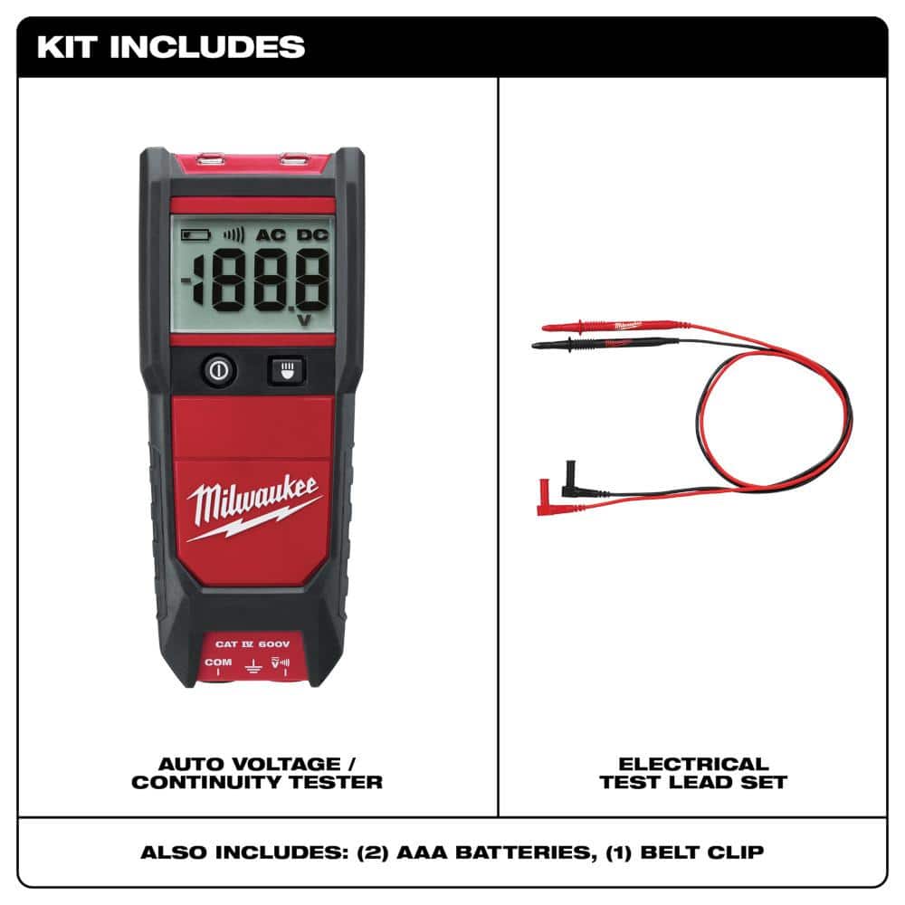 Milwaukee Auto Voltage/Continuity Tester Set (2)